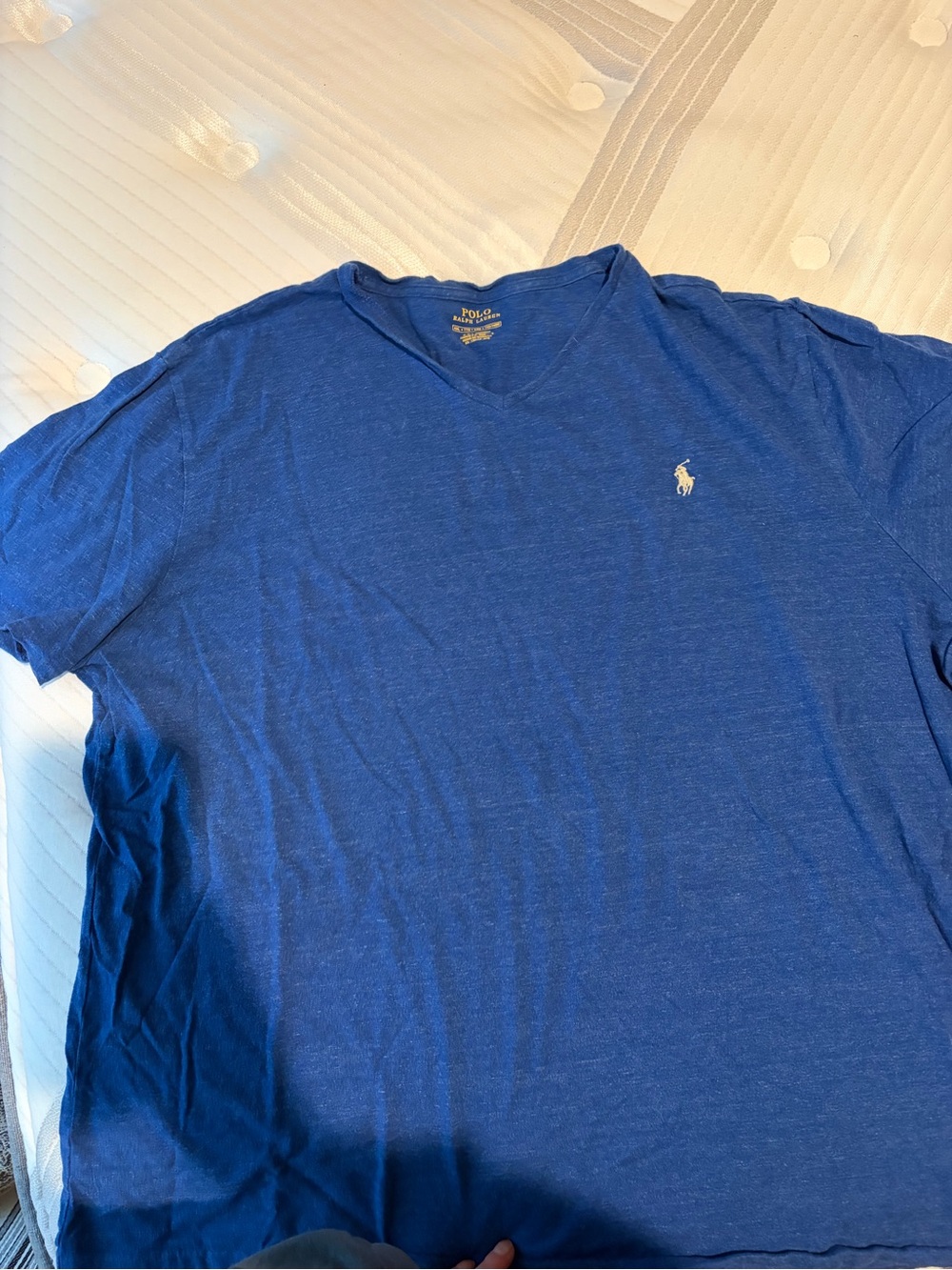 Polo by Ralph Lauren Men's Royal Blue V-Neck Tee
